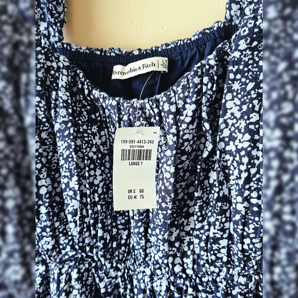 Abercrombie and Fitch NWT Puff Strap Babydoll Mini Dress (L) - Picture 5 of 6